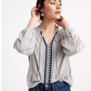 Pintuck Peasant Blouse